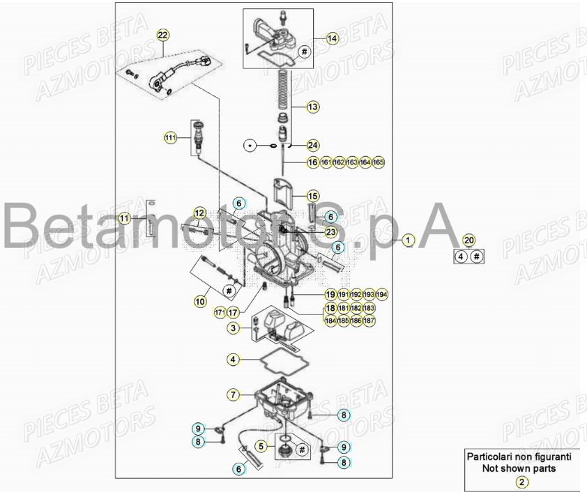 Carburateur AZMOTORS PiÃ¨ces RR 200 RACING 2T - 2021
