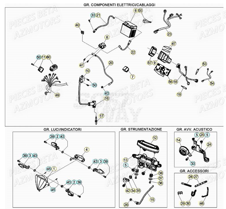 Equipement Electrique AZMOTORS PiÃ¨ces RR 200 RACING 2T - 2021