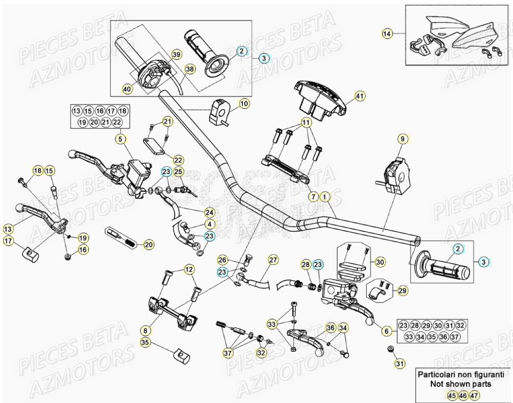 JEU PROTEGE-MAINS RR BETA pour GUIDON de RR 200 RACING 2T 22