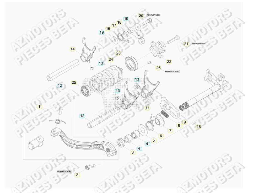 Selecteur De Vitesses AZMOTORS Pieces BETA RR 2T 250 - (2018)