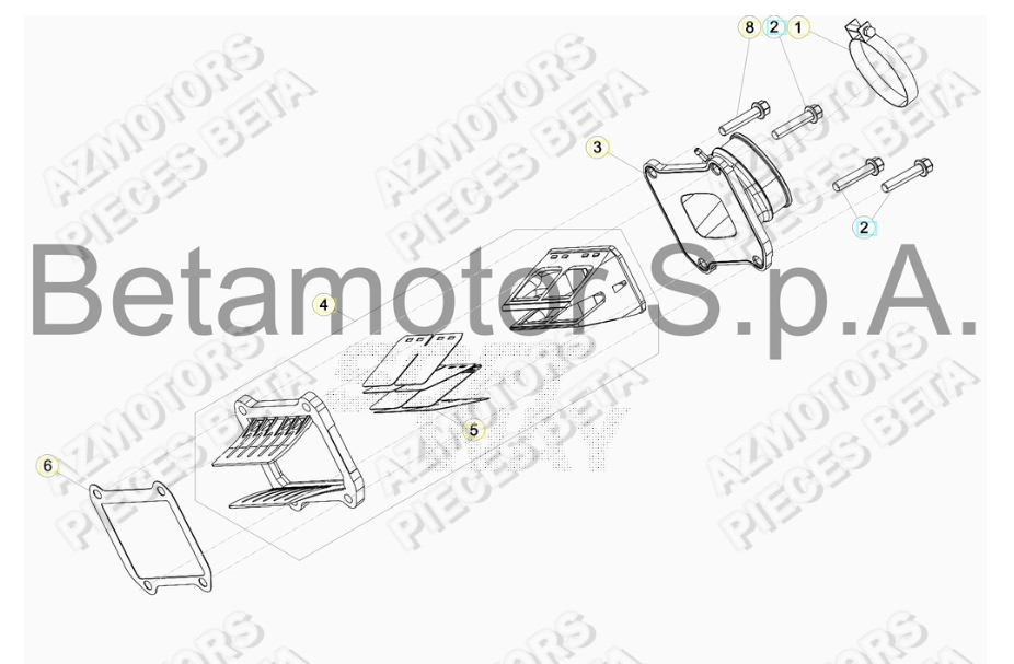 Admission AZMOTORS Pieces BETA RR 2T 250 - (2019)