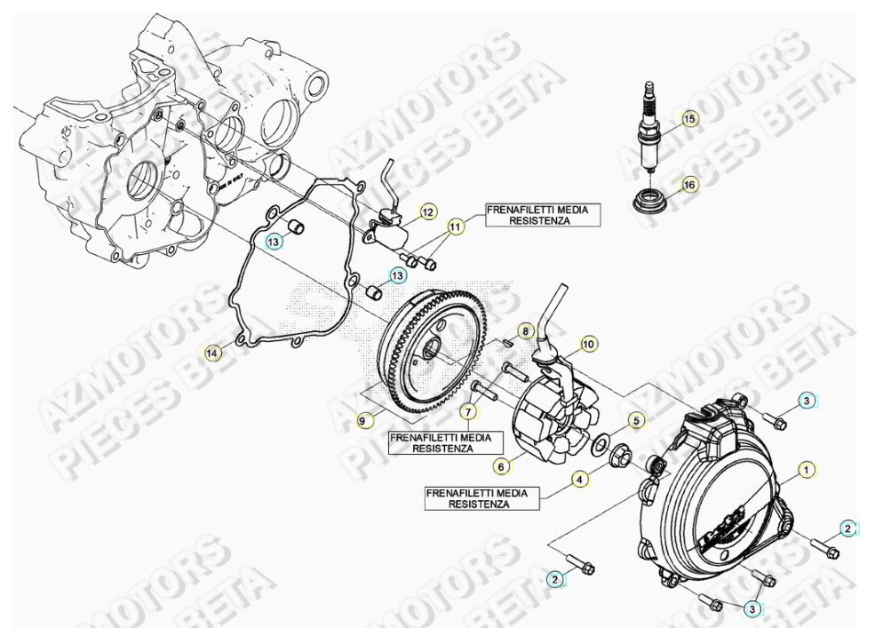Allumage AZMOTORS Pieces BETA RR 2T 250 - (2019)