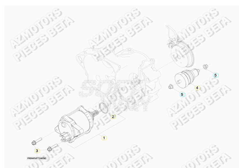 Demarreur AZMOTORS Pieces BETA RR 2T 250 - (2019)