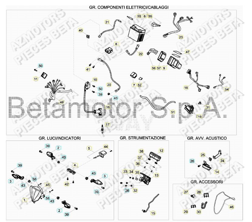 Equipement Electrique AZMOTORS Pieces BETA RR 2T 250 - (2019)