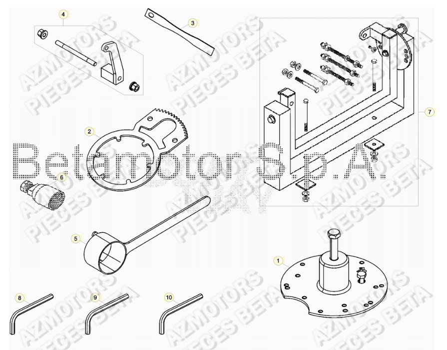 Outils AZMOTORS Pieces BETA RR 2T 250 - (2019)