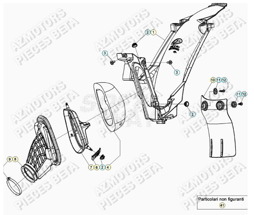 Filtre A Air AZMOTORS Pieces BETA RR 2T 250 - (2020)
