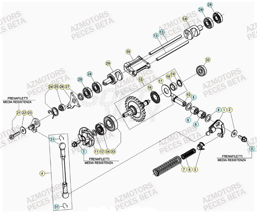 Culbuteur AZMOTORS Pieces BETA RR 2T 250 - (2021)