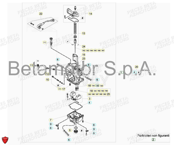 Carburateur AZMOTORS Pieces BETA RR RACING 2T 250 - (2018)