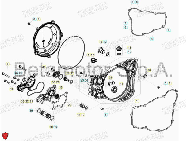 BOUCHON REMPL. D HUILE - BETA pour COUVERCLE D EMBRAYAGE de RR 250 2T RACING MY18