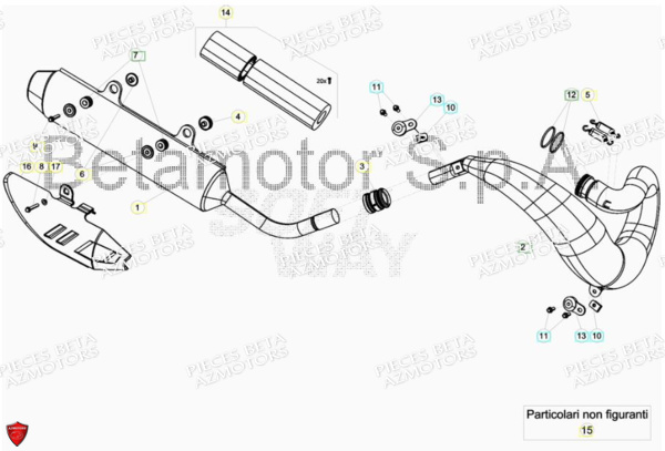 Echappement AZMOTORS Pieces BETA RR RACING 2T 250 - (2018)
