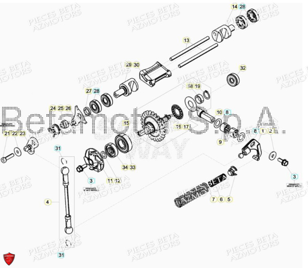 Pompe A Eau AZMOTORS Pieces BETA RR RACING 2T 250 - (2018)