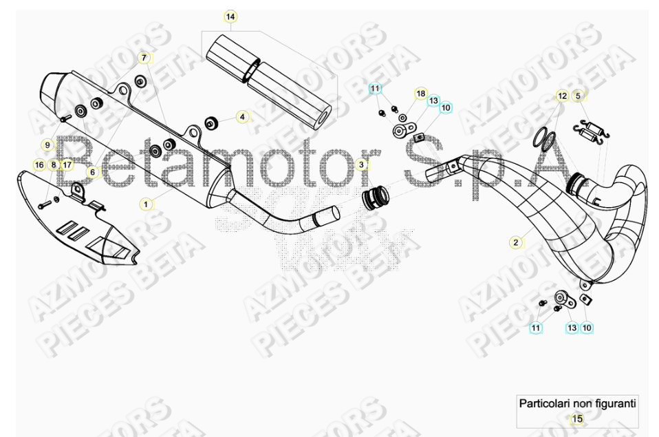 Echappement AZMOTORS Pieces BETA RR RACING 2T 250 - (2019)