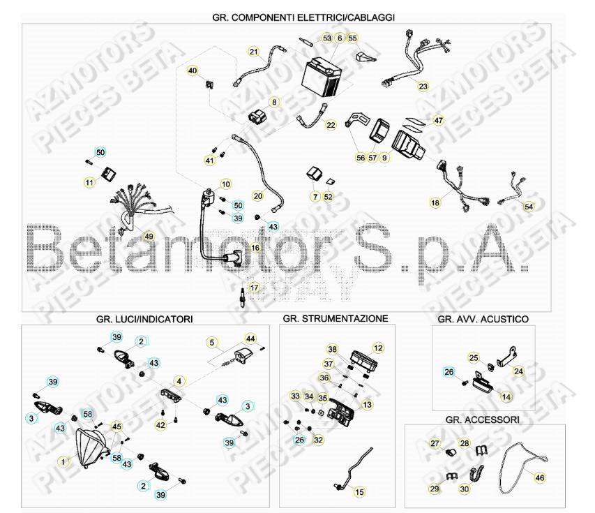 Equipement Electrique AZMOTORS Pieces BETA RR RACING 2T 250 - (2019)