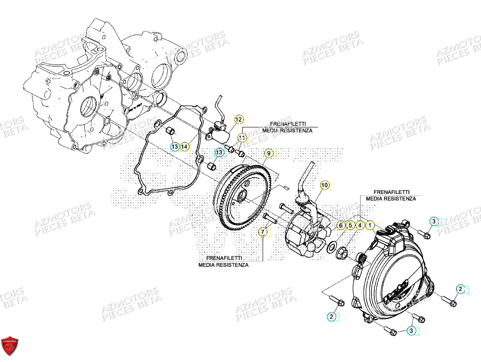 Allumage AZMOTORS Pieces BETA RR RACING 2T 250 - (2024)