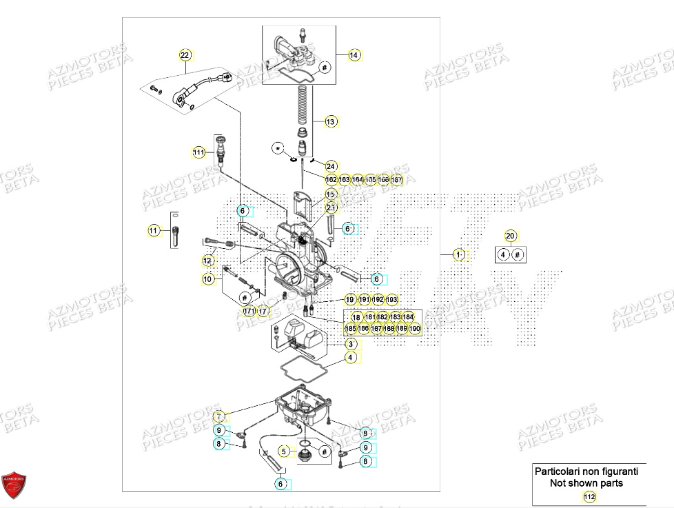Carburateur AZMOTORS Pieces BETA RR RACING 2T 250 - (2024)