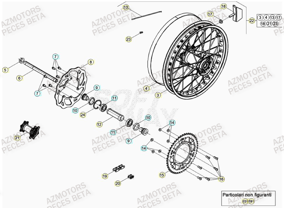 COURONNE Z.49 - BETA pour ROUE ARRIERE de RR 250 RACING MY20