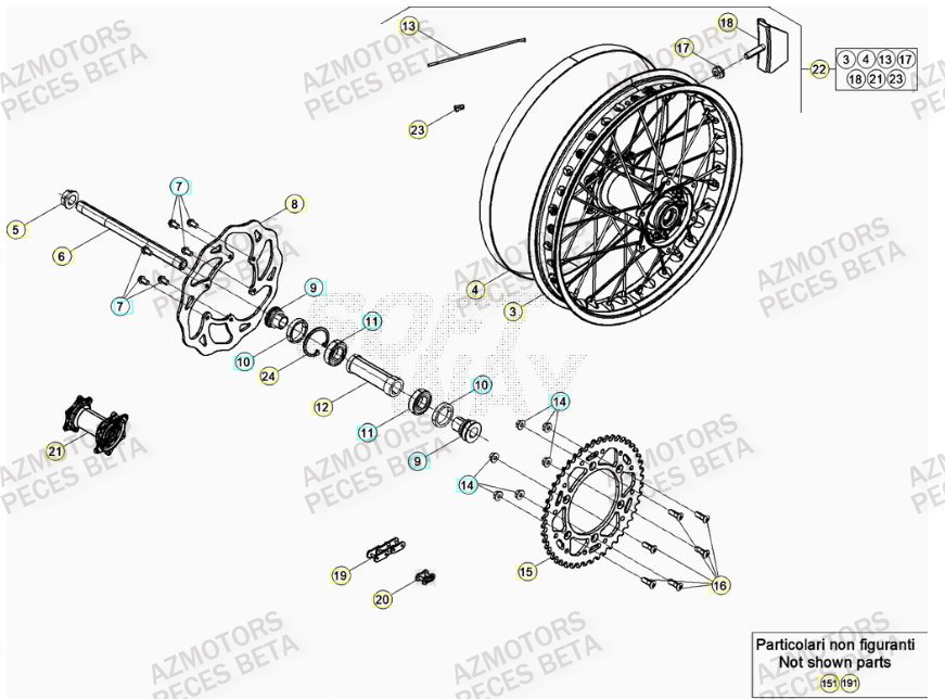 COURONNE Z.49 - BETA pour ROUE ARRIERE de RR 250 RACING MY21