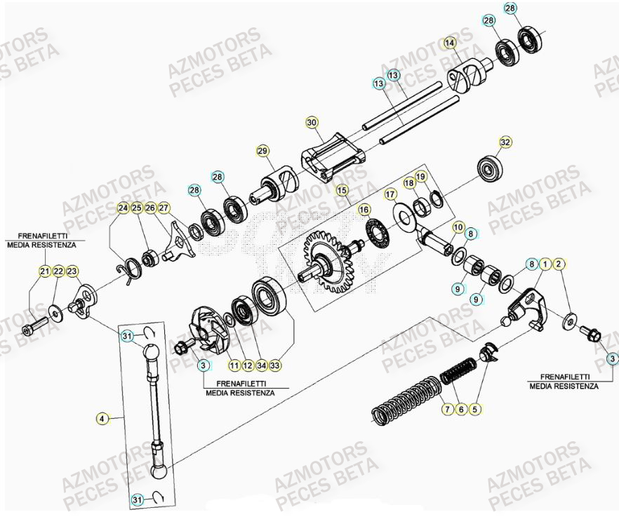 Culbuteur AZMOTORS Pieces BETA RR RACING 2T 250 - (2022)