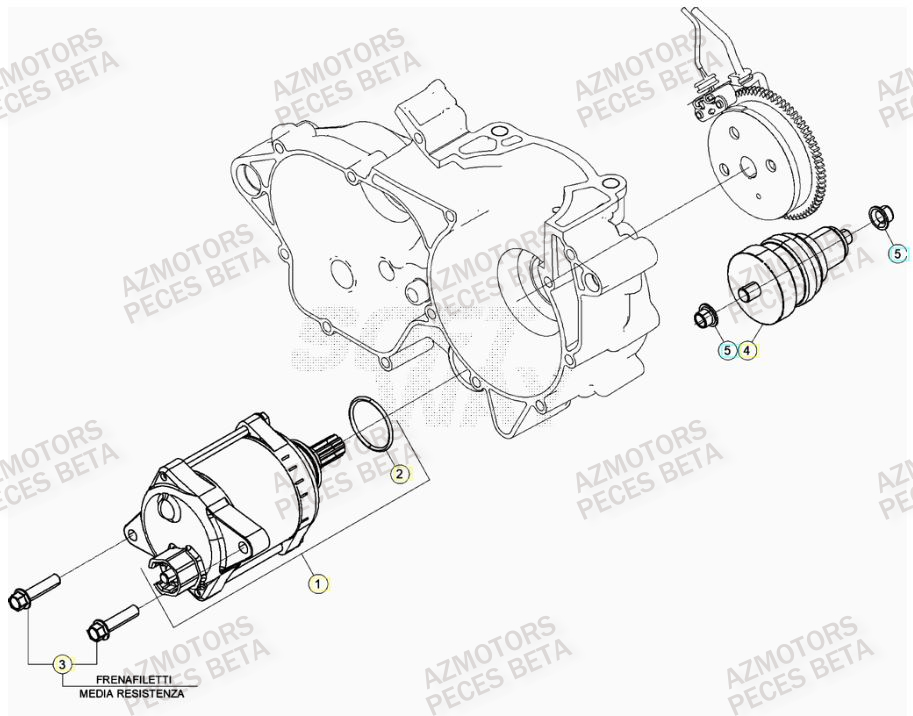 Demarreur AZMOTORS Pieces BETA RR RACING 2T 250 - (2022)