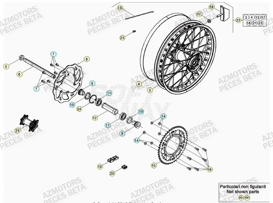 COURONNE Z.49 - BETA pour ROUE ARRIERE de RR 250 RACING MY22
