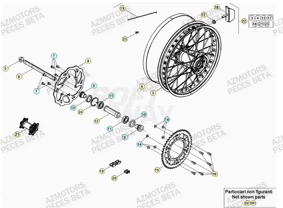 COURONNE Z.49 - BETA pour ROUE ARRIERE de RR 250 RACING MY23