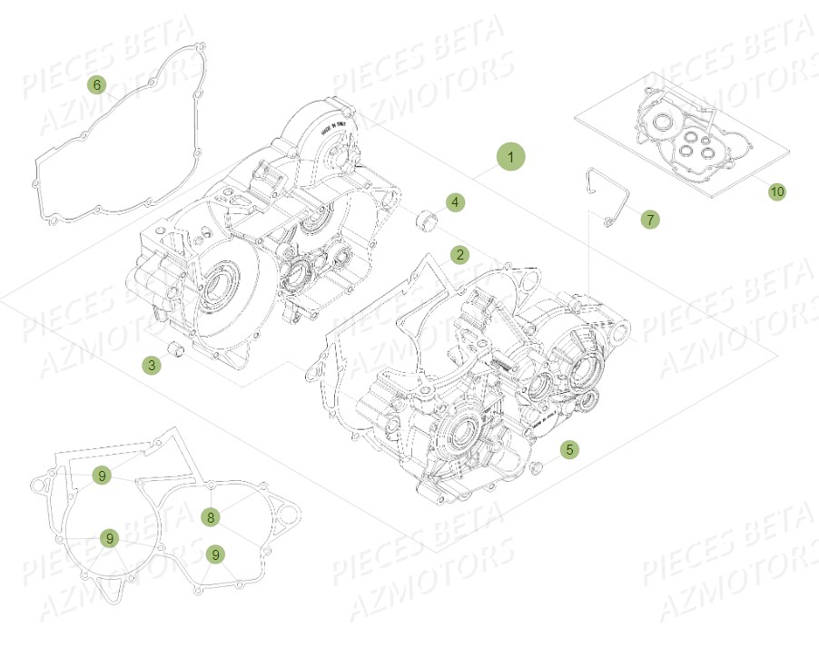 Carter Embrayage Du No Serie 0 A 700001 AZMOTORS PiÃ¨ces BETA RR 2T 300 - (2014)