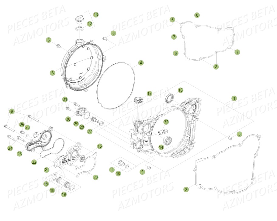 Carter Embrayage Du No Serie 700001 A 700789 AZMOTORS PiÃ¨ces BETA RR 2T 300 - (2014)