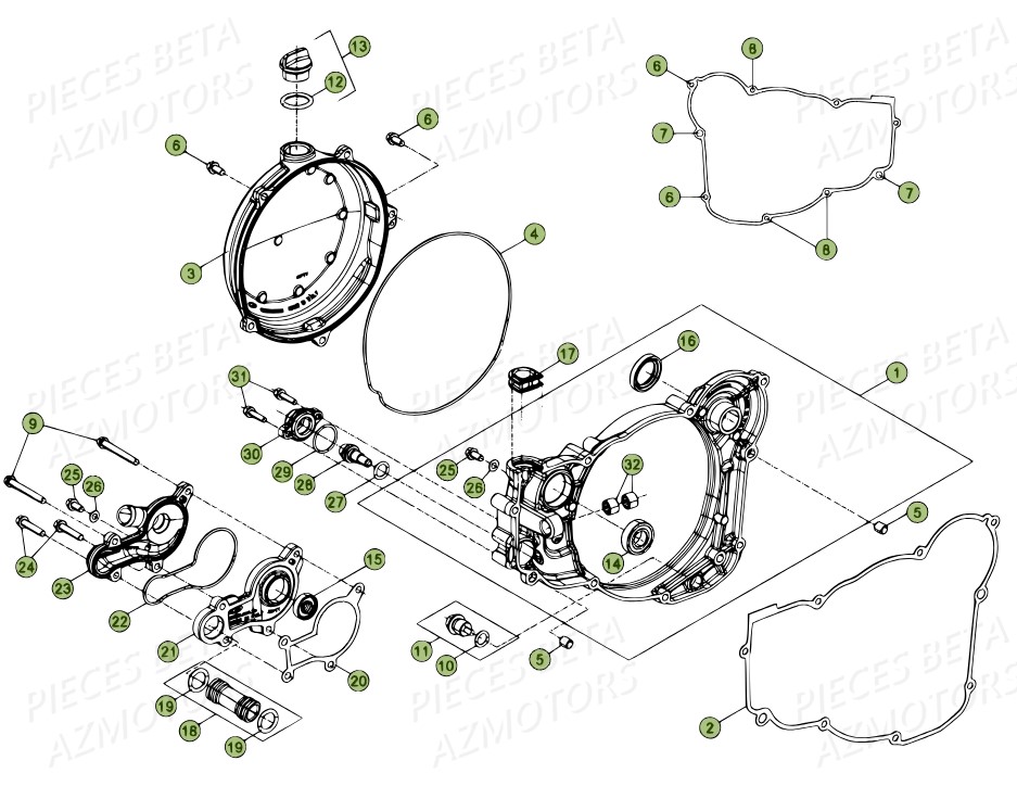 Carter Embrayage Du No Serie 750000 A 759999 AZMOTORS PiÃ¨ces BETA RR 2T 300 - (2014)