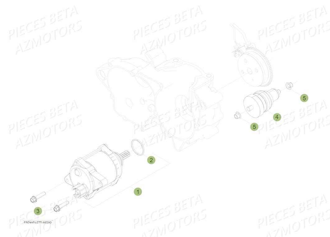 Demarreur AZMOTORS PiÃ¨ces BETA RR 2T 300 - (2014)