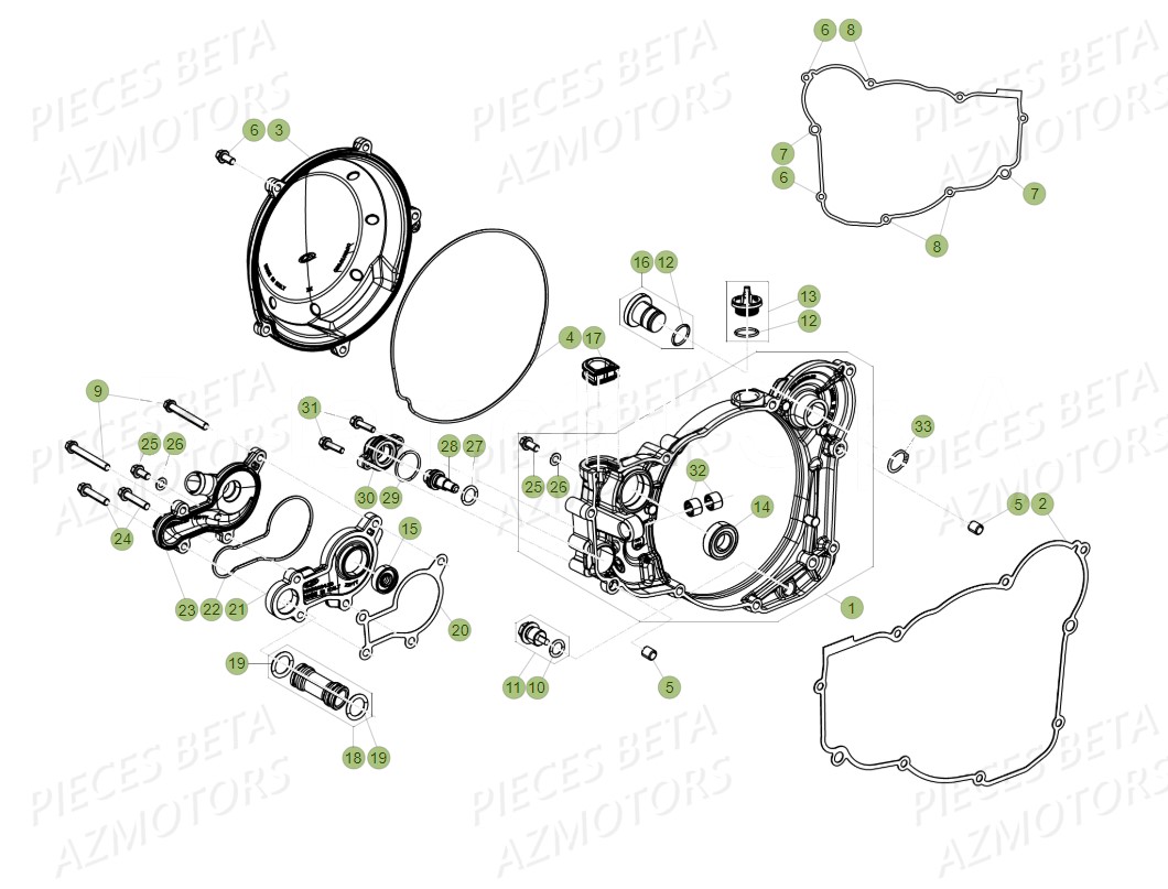 Couvercle D Embrayage AZMOTORS Pieces BETA RR 2T 300 - (2019)