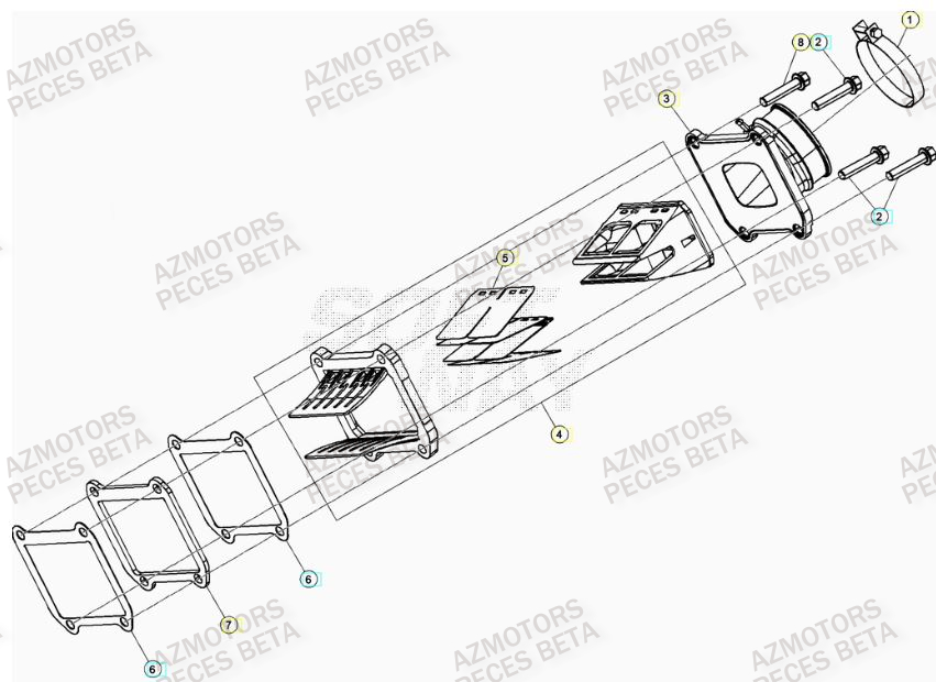 Admission AZMOTORS Pieces BETA RR 2T 300 - (2020)
