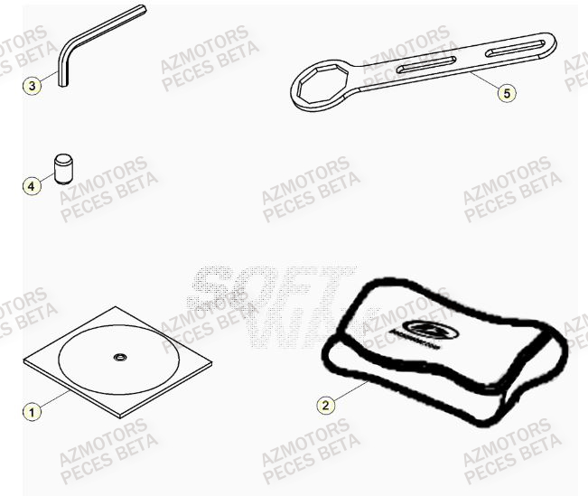 Manuel AZMOTORS Pieces BETA RR 2T 300 - (2020)