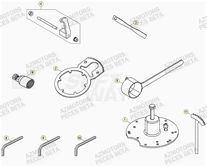 Outils AZMOTORS Pieces BETA RR 2T 300 - (2021)