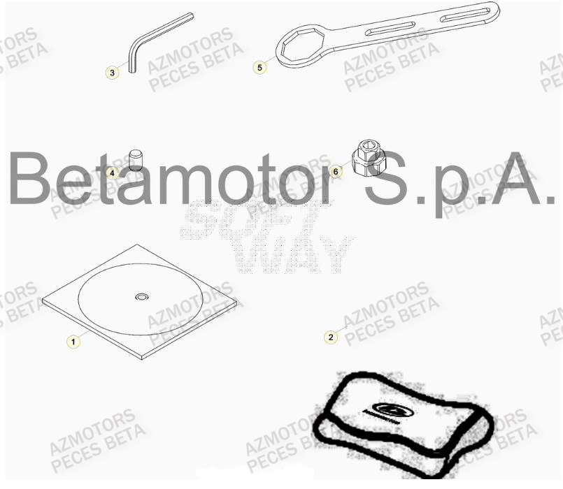 Manuel AZMOTORS Pieces BETA RR 2T 300 HOLCOMBE REPLICA - (2019)