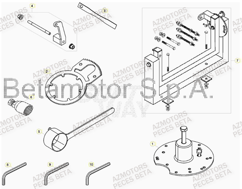Outils AZMOTORS Pieces BETA RR 2T 300 HOLCOMBE REPLICA - (2019)
