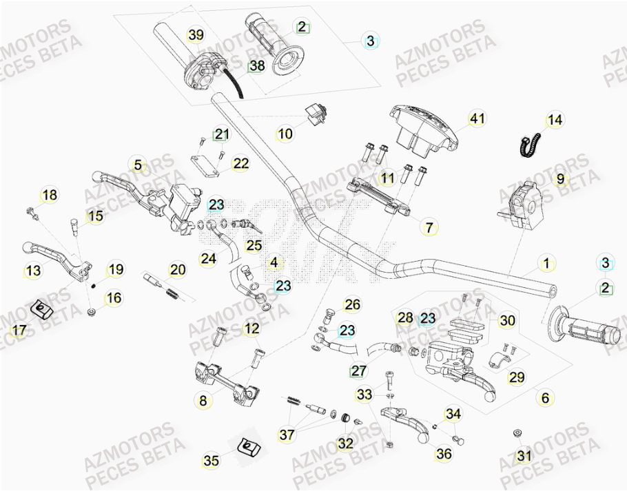 JEU PROTEGE-MAINS RR -BLANC- pour GUIDON de RR 300 RACING MY15