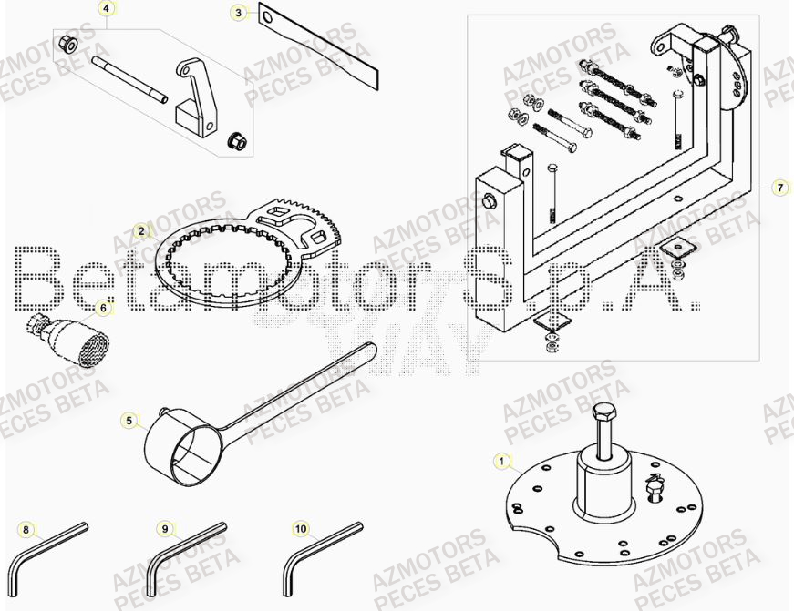 Outils AZMOTORS Pieces BETA RR 2T 300 RACING - (2017)