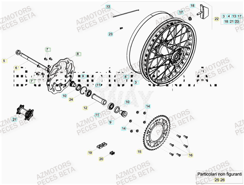 COURONNE Z.48 - BETA pour ROUE ARRIERE de RR 300 RACING MY19