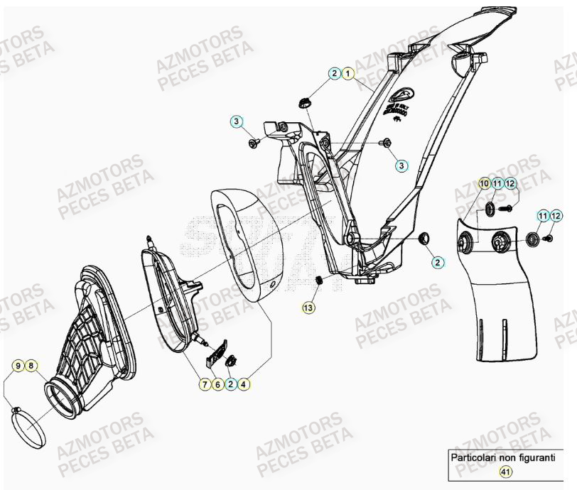 Filtre A Air AZMOTORS Pieces BETA RR 2T 300 RACING - (2020)