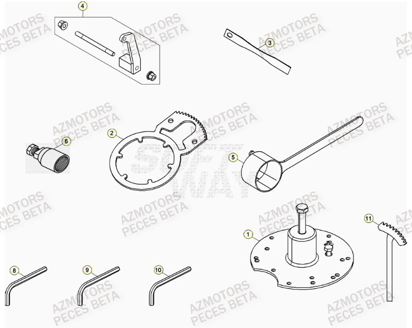 Outils AZMOTORS Pieces BETA RR 2T 300 RACING - (2020)