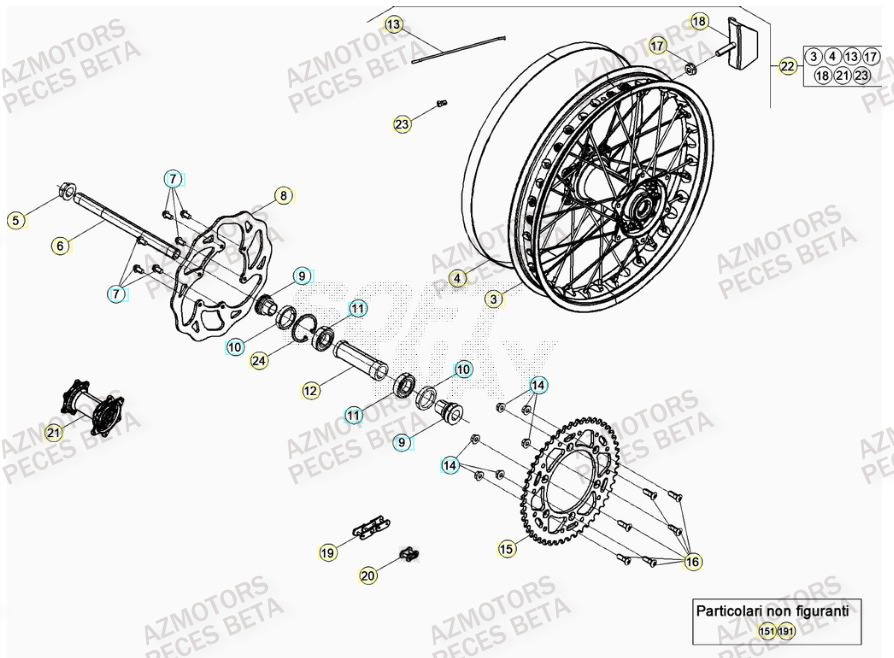 COURONNE Z.48 - BETA pour ROUE ARRIERE de RR 300 RACING MY20