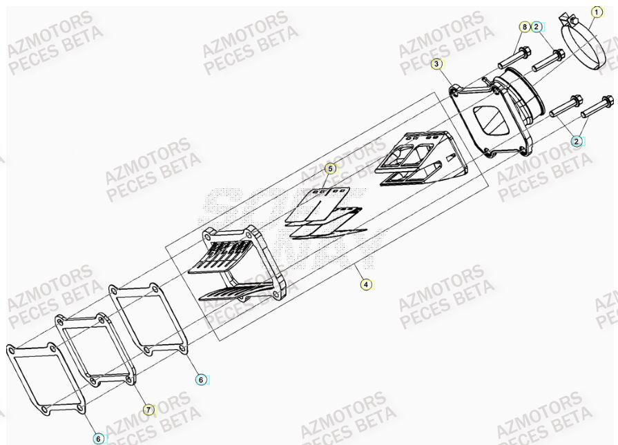 Admission AZMOTORS Pieces BETA RR 2T 300 RACING - (2021)