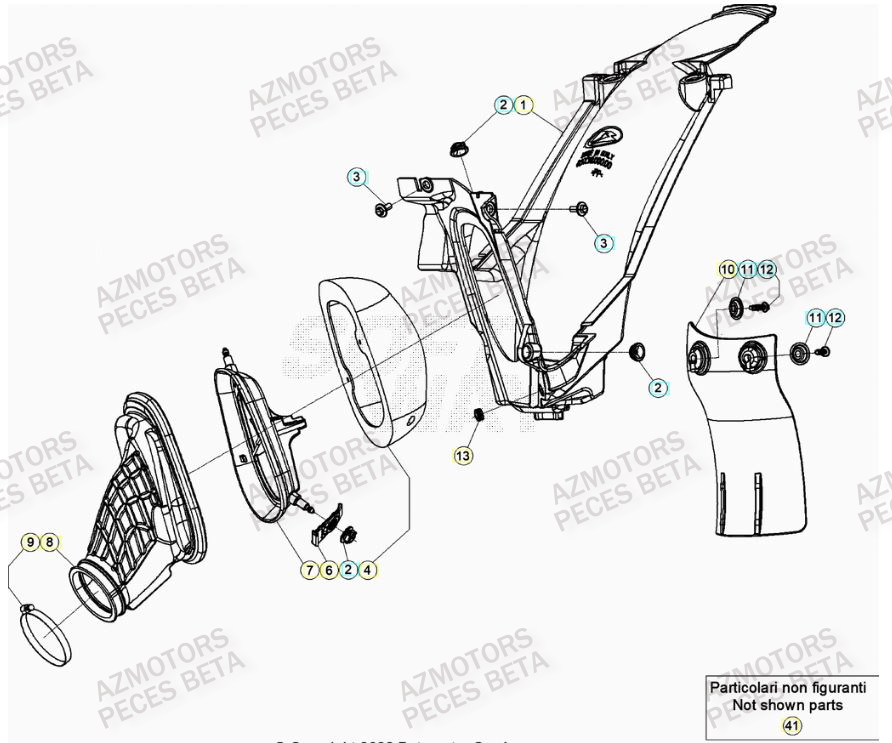 Filtre A Air AZMOTORS Pieces BETA RR 2T 300 RACING - (2021)