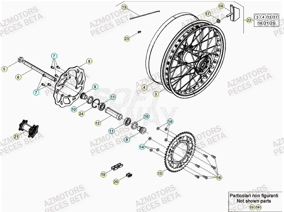 COURONNE Z.48 - BETA pour ROUE ARRIERE de RR 300 RACING MY21