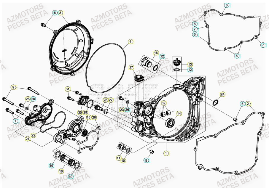 BOUCHON REMPL. D HUILE - BETA pour COUVERCLE EMBRAYAGE de RR 300 RACING MY22