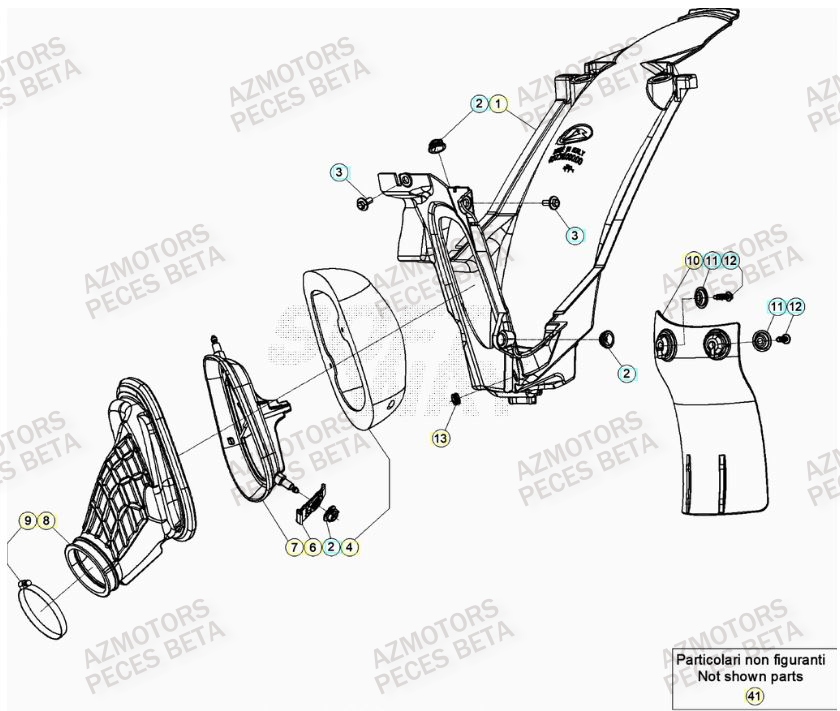 Filtre A Air AZMOTORS Pieces BETA RR 2T 300 RACING - (2023)