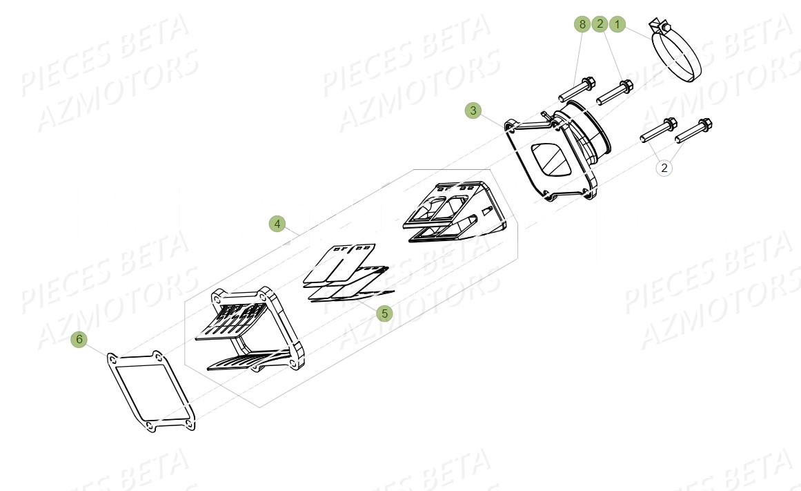 Clapets AZMOTORS Pieces BETA RR 2T 300 RACING - (2018)