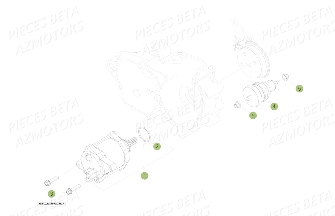 Demarreur Electrique AZMOTORS Pieces BETA RR 2T 300 RACING - (2018)