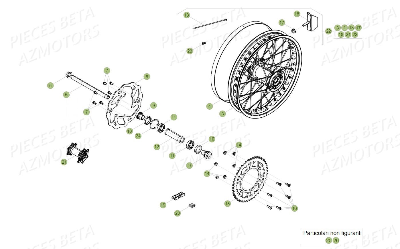 COURONNE Z.49 - BETA pour ROUE ARRIERE de RR 300 RC 2T MY18