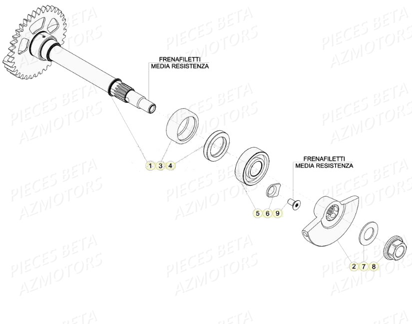 Arbre D Equilibrage AZMOTORS PiÃ¨ces Beta RR 4T 350 Enduro - (2020)